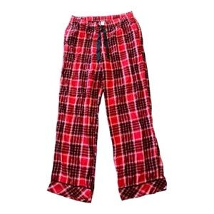 #16 VS Red, Pink & Black Plaid Flannel Lounge Pants Size Medium Womens